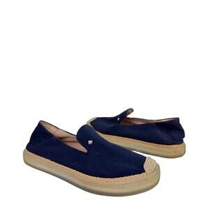 Kate Spade Lisa Women's Espadrille Flats 7.5M Navy Blue Casual Slip On S2120017